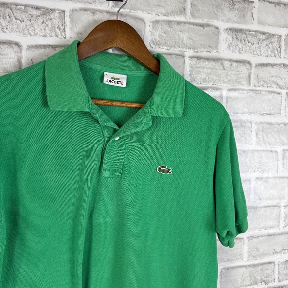 Lacoste Authentic Classic Green Collared Preppy Polo Shirt Mens 4 / LARGE - Picture 1 of 6